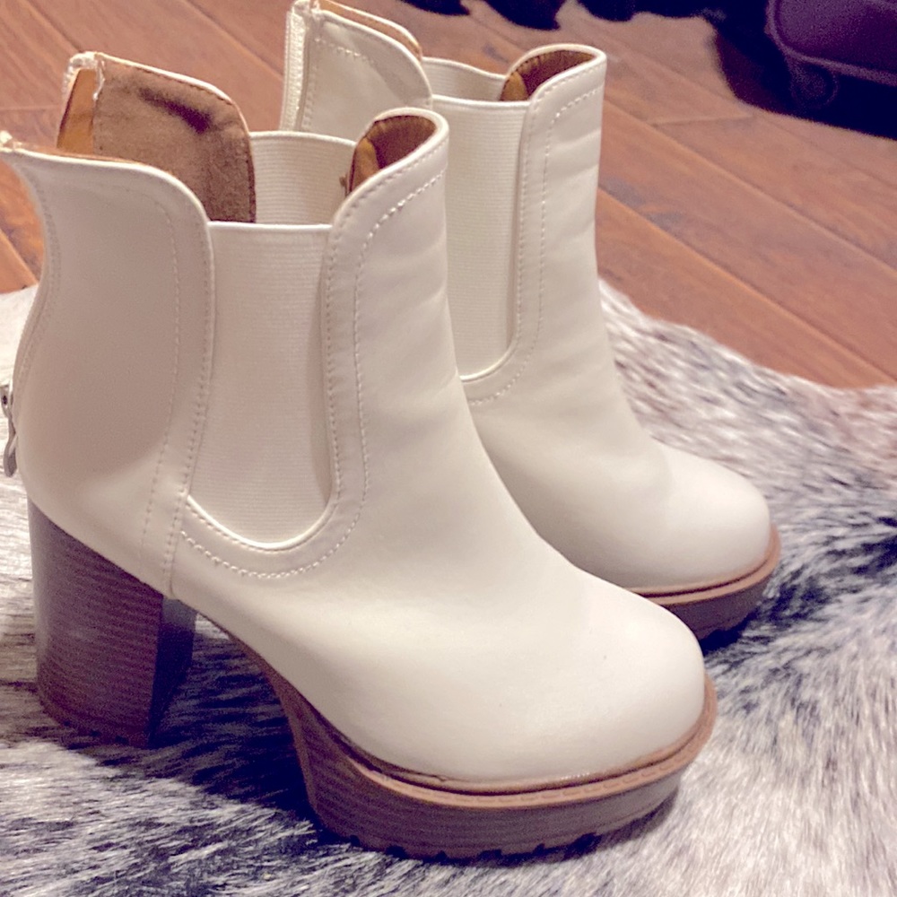 White booties new